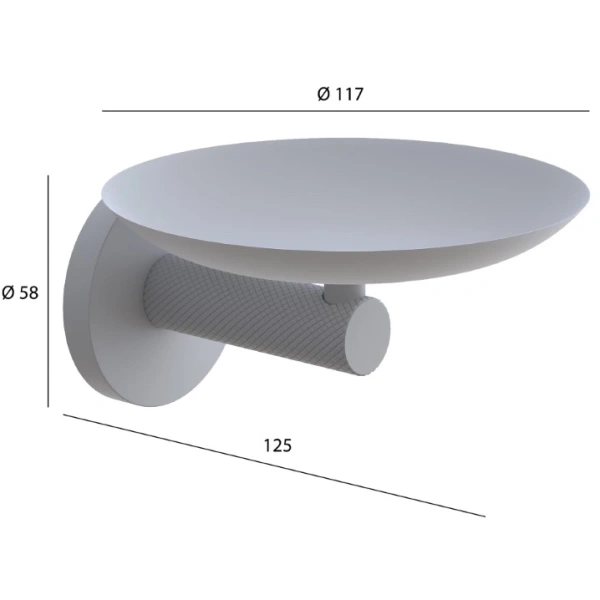 Мыльница Boheme Uno 10973-BRB brushed bronze