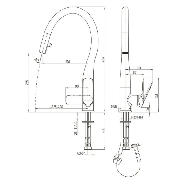 смеситель для кухни paini nove 09cr591d цвет хром
