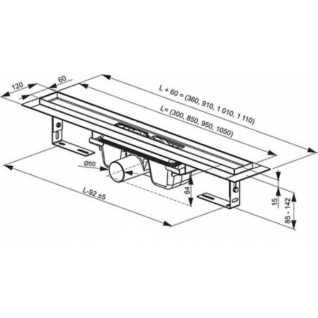 душевой лоток ravak chrome oz 105 x01429 с решеткой хром