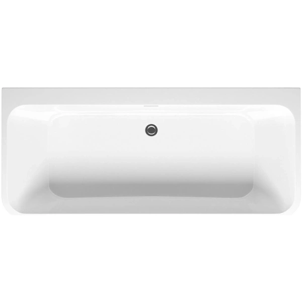 акриловая ванна 170х75 см aquanet perfect 13775-gw-mb код 00292986, цвет белый глянцевый/ черный матовый