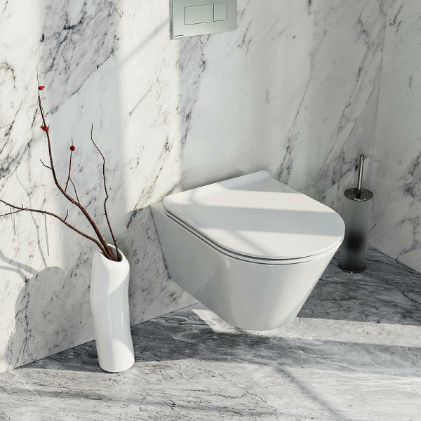 унитаз kerama marazzi plaza modern plmr.wc.02 подвесной белый глянцевый без сиденья