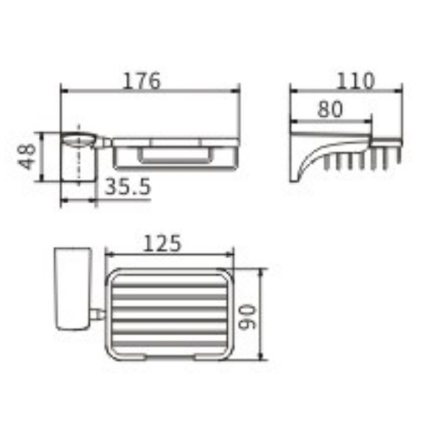Мыльница CeramaLux Monelli 70005 Черная матовая Мыльница CeramaLux Monelli 70005 Черная матовая