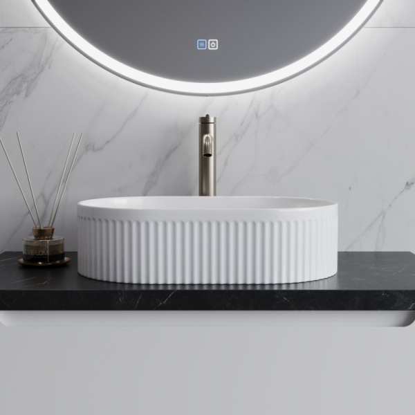 раковина накладная belbagno bb1497, белая.