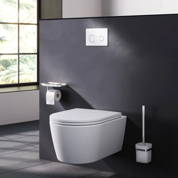 клавиша смыва am.pm touchless pro i0450b01 белая глянцевая