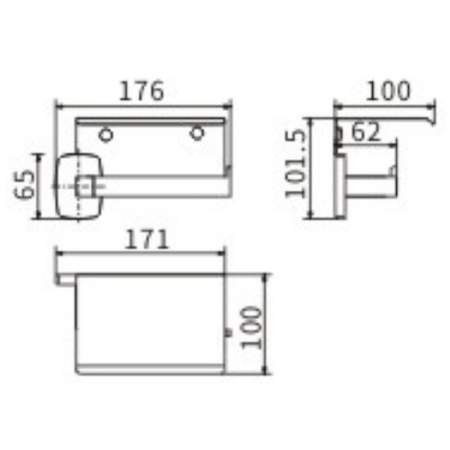 держатель туалетной бумаги ceramalux cube 12607b хром