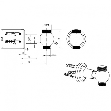 шланговое подключение boheme imperiale 614 золото