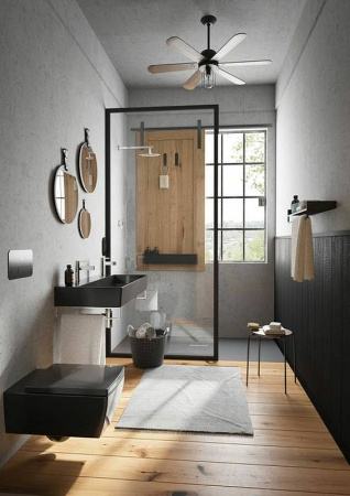 унитаз villeroy&boch memento 2.0 4633r0r7 подвесной, безоботквый, без сиденья, pure black с ceramicplus