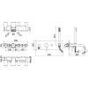 смеситель paffoni light lig001cr для ванны, с душевым гарнитуром, встраиваемый, излив 20.2 см, хром глянцевый