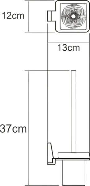Ёршик для унитаза WasserKRAFT Abens K-3227 черный матовый