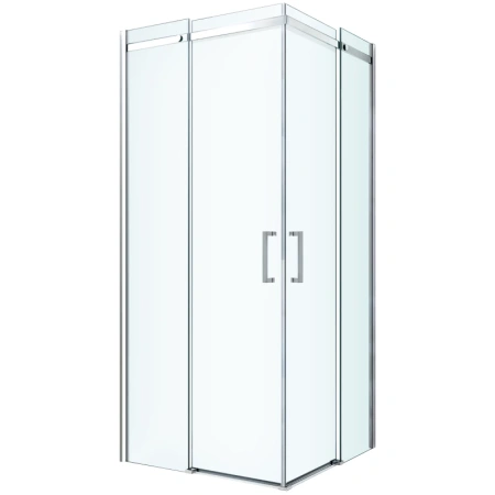 душевой уголок berges melita 80×80 061023 профиль хром, стекло прозрачное