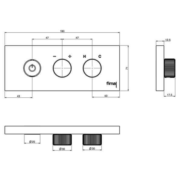 смеситель fima carlo frattini switcхh on f5951/1or для раковины, встраиваемый, без излива, c кнопкой on|off, золото