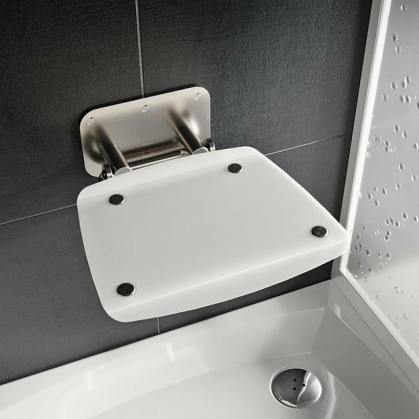 сиденье для душа ravak ovo b ii opal b8f0000052 прозрачно-белое нержавеющая сталь