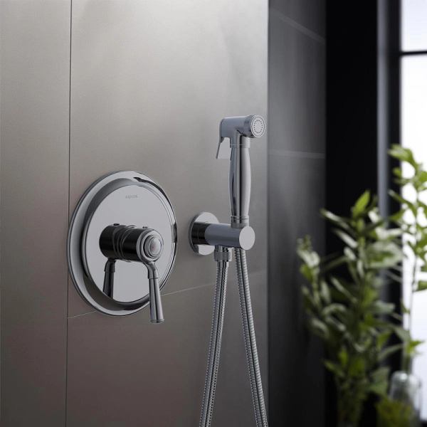 гигиенический душ со смесителем aquatek классик aq1519cr хром