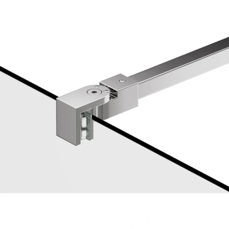 душевая перегородка berges sky 110 064004 профиль хром, стекло прозрачное