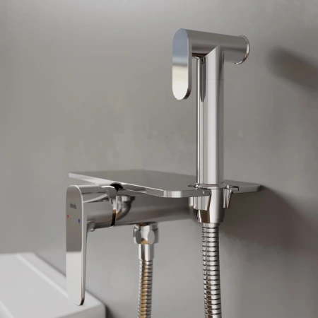 гигиенический душ iddis axes axesbshi08 со смесителем, с внутренней частью цвет хром