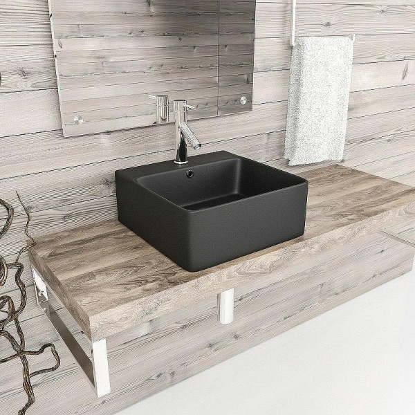 раковина esbano circon 40 esrncirc40mb черная матовая