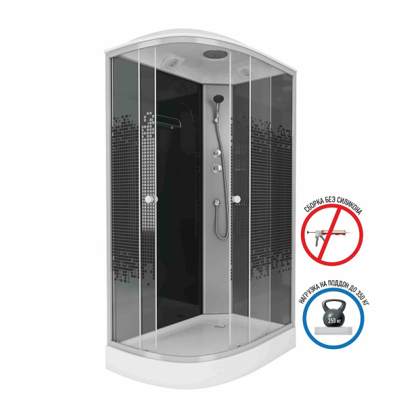 душевая кабина niagara eco 120x80 r ng-4512-14r без гидромассажа