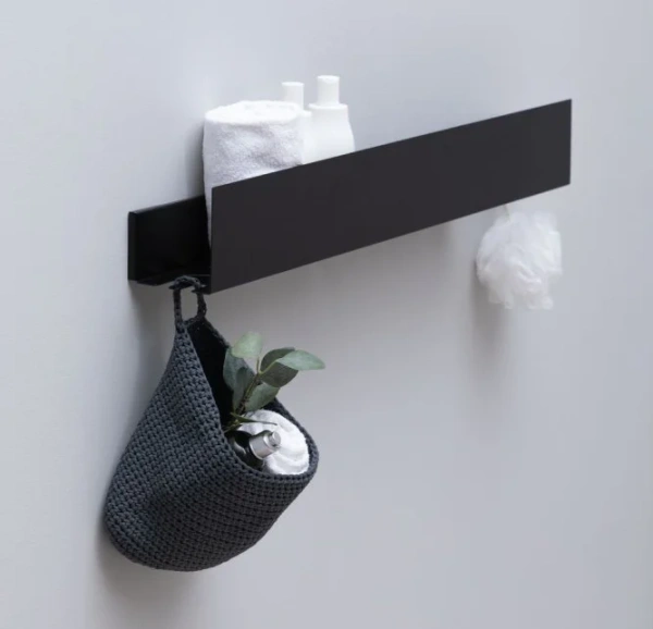 Полка Aquanet Магнум 00302222 90x12 см. черный матовый