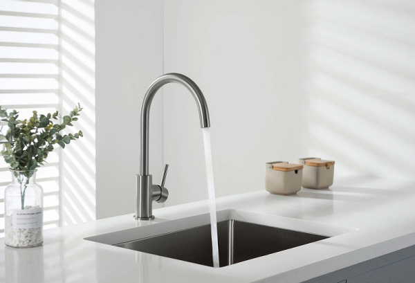 смеситель для кухни aquatek европа aq1382bgm цвет оружейная сталь
