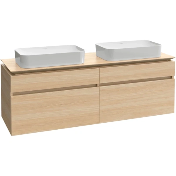 раковина villeroy & boch finion 414361r1 накладная, 60x35 см, альпийский белый с покрытием ceramicplus