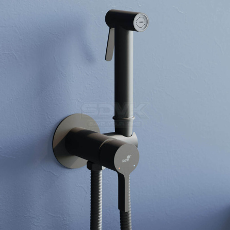 Гигиенический душ со смесителем RGW Shower Panels SP-206B 511408206-04 черный матовый