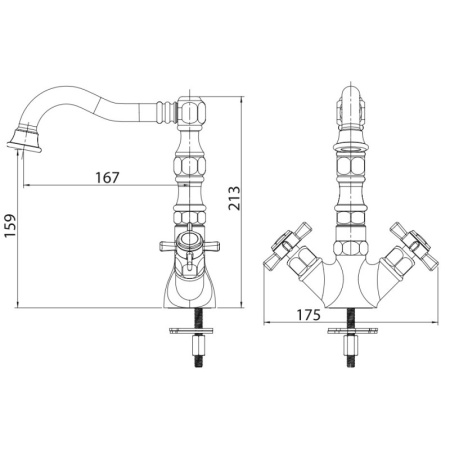 смеситель для раковины elghansa praktic color 19a2660-champagne