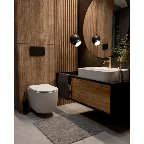 смеситель для раковины aquame siena aqm6210gg без донного клапана, золотой