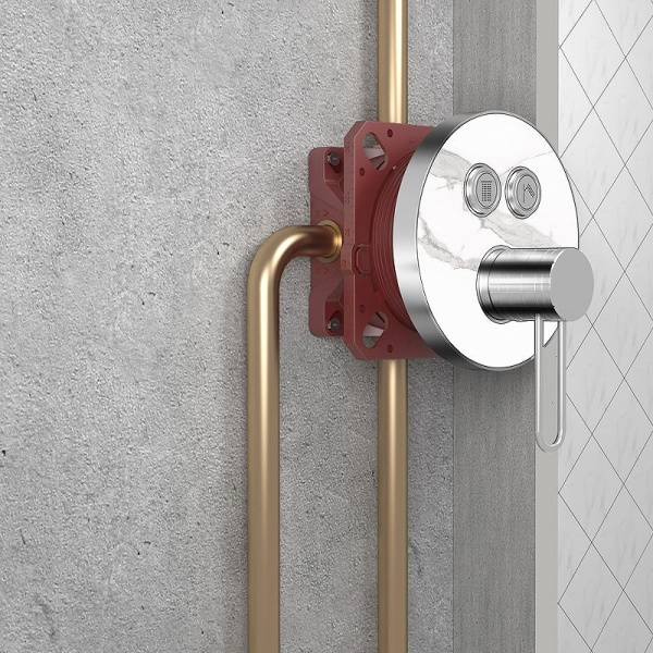 душевая система aquame aqm8405mb с термостатом цвет черный матовый