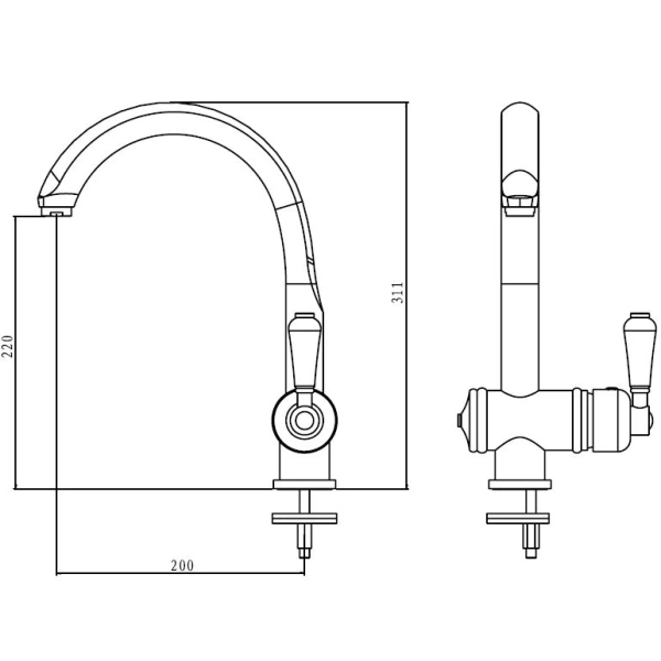 смеситель для кухни elghansa terrakotta 5605840
