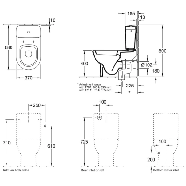 бачок для унитаза villeroy & boch subway 772311r1