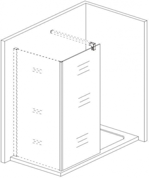 душевая стенка weltwasser ww400 70b 10000009938 профиль хром, стекло прозрачное душевая стенка weltwasser ww400 70b 10000009938 профиль хром, стекло прозрачное
