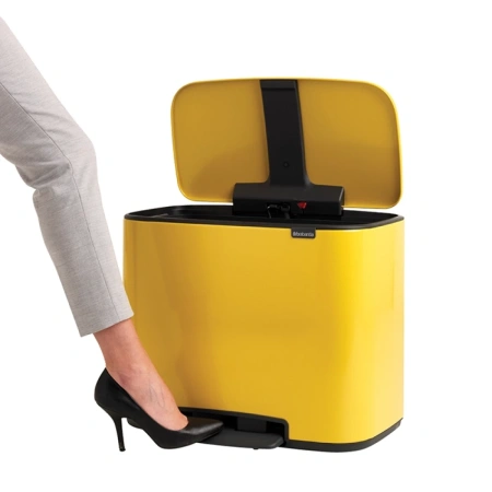 ведро для мусора brabantia bo pedal bin 121180 23 + 11 л