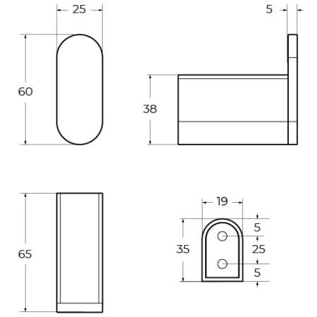 крючок cezares stylus stylus-hk-in для ванны, сатин