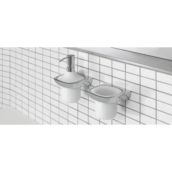 Стакан для зубных щеток Kludi Ambienta 5397505 хром/белый