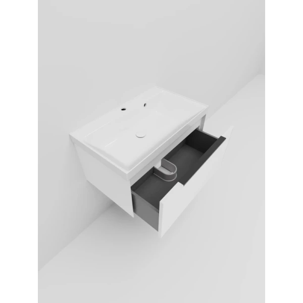 тумба под раковину la fenice simpla fnc-01-sim-b-80 80 см, подвесная, белый матовый