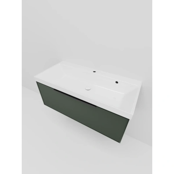 тумба под раковину la fenice simpla fnc-01-sim-g-100 100 см, подвесная, серо-зеленый матовый