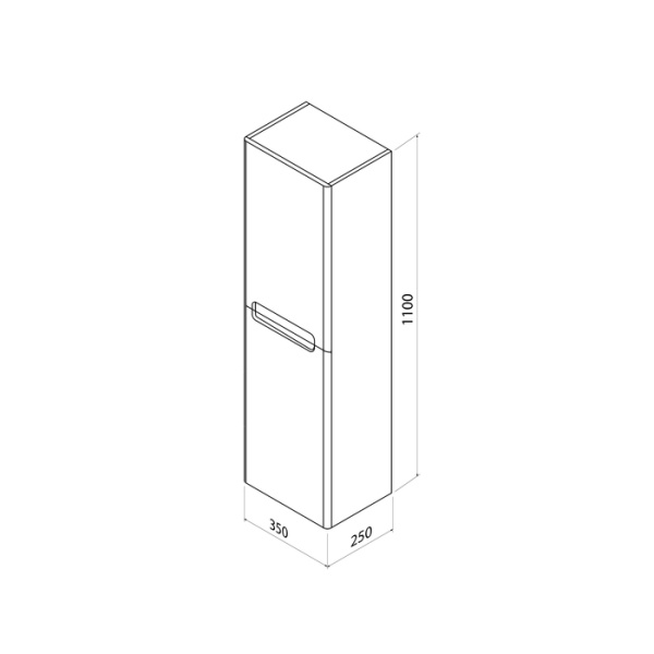 пенал подвесной iddis edifice edi35w0i97 35 см белый