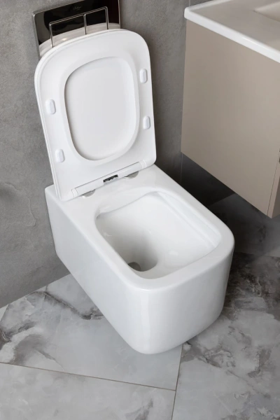 унитаз подвесной boheme mane 970-set-w безободковый, с сиденьем микролифт, белый