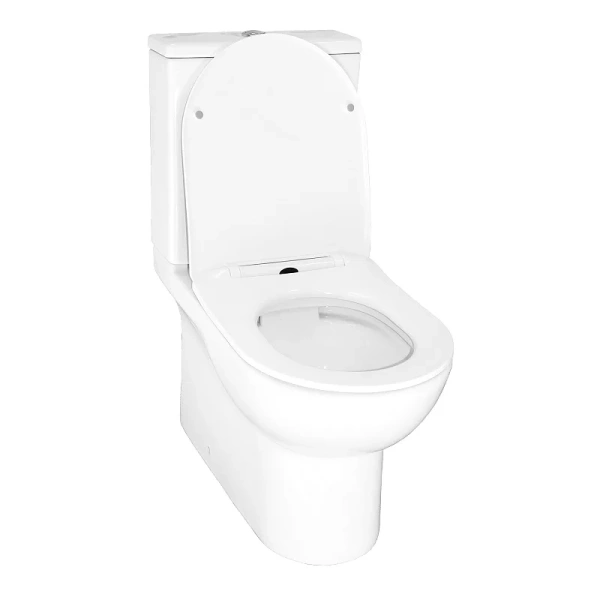 унитаз компакт azario ambra az-848 напольный, безободковый, с бачком и сиденьем микролифт, 64.5х37х81.5 см, белый