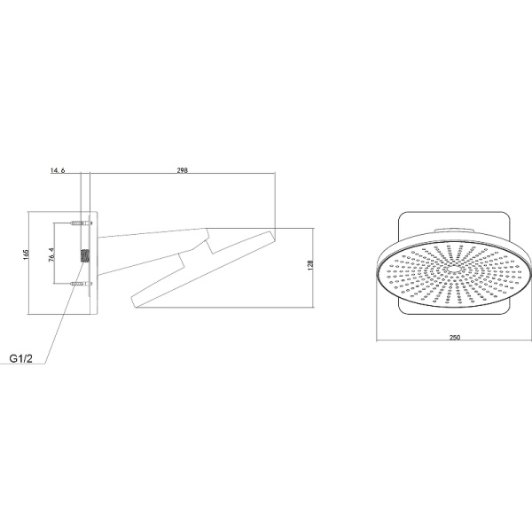 верхний душ vincea inspire vshd-3i5cmb черный матовый