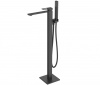 смеситель для ванны belbagno luce luc-fmt-nero черный матовый, напольный