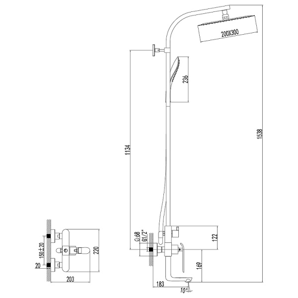 душевая система lemark melange lm4962cw хром белый