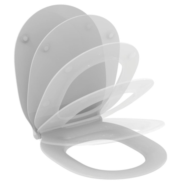 сиденье для унитаза ideal standard connect air e036601 с микролифтом, петли хром