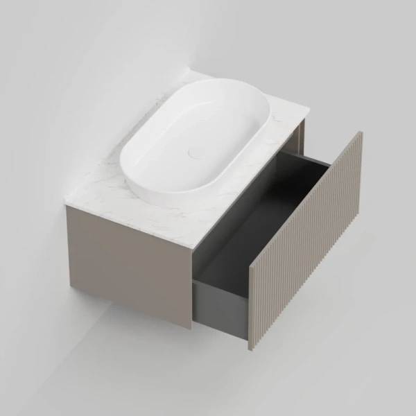 тумба под раковину la fenice terra fnc-01-ter-c-80 74 см, подвесная, бежевый матовый