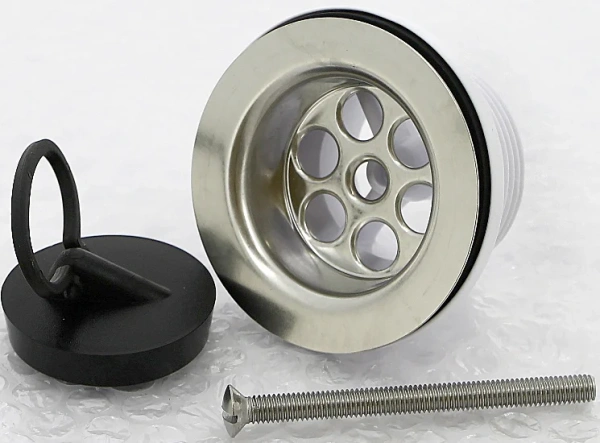 донный клапан mcalpine mrskw2 для раковины, без перелива, с пробкой, хром