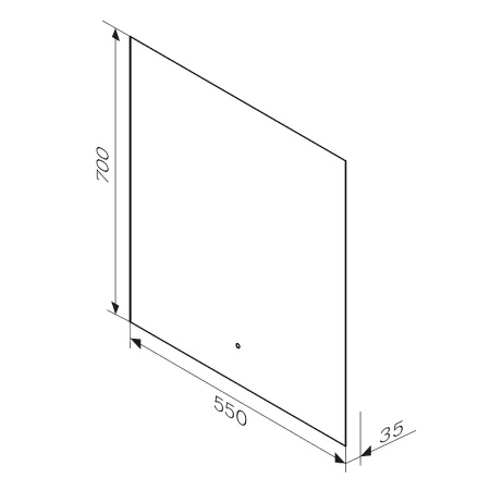 Зеркало AM.PM X-Joy 55 M85MOX10551S с подсветкой с ИК-сенсорным выключателем