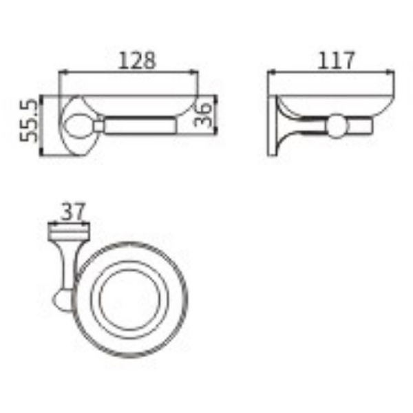 Мыльница CeramaLux Bell 53504 Хром Мыльница CeramaLux Bell 53504 Хром