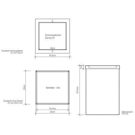 корзина для бумаги decor walther universal dw 113 0610170 цвет сталь полированная