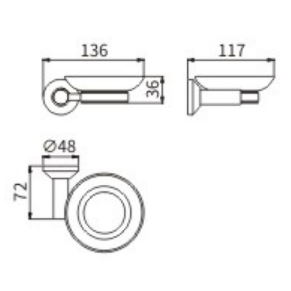 Мыльница CeramaLux Fleur 78304 Хром Мыльница CeramaLux Fleur 78304 Хром