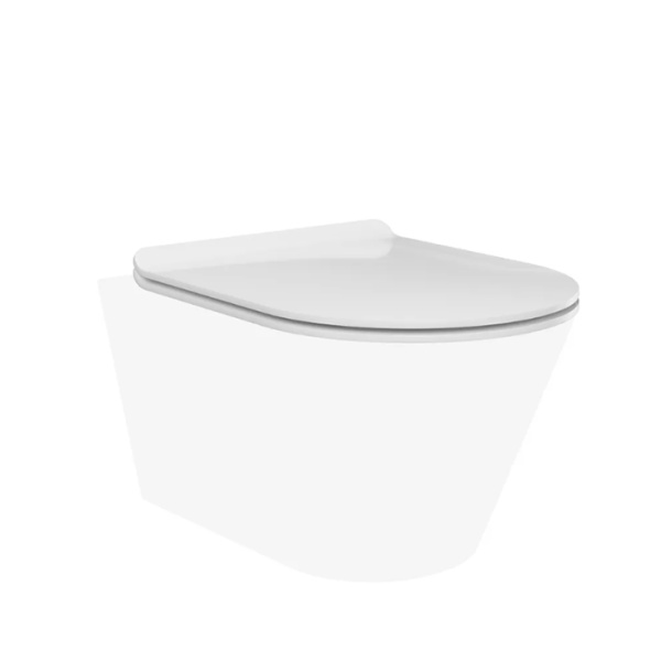 сиденье для унитаза kerama marazzi plaza modern plmr.seat.02\wht, цвет: белое глянцевое